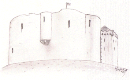 Burg Leuenfels - knsterlische Darstellung von Falk von der Tann